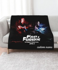 The Fast And The Furious Quilt Blanket Set with Personalized Name - Great for Bedroom Decor & Sofa