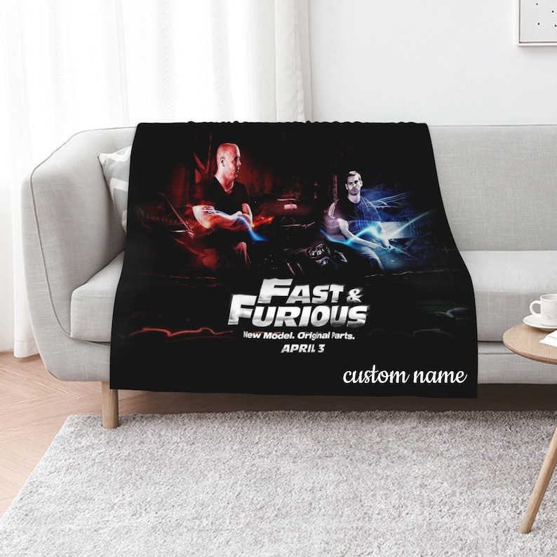 The Fast And The Furious Quilt Blanket Set with Personalized Name - Great for Bedroom Decor & Sofa - Image 2