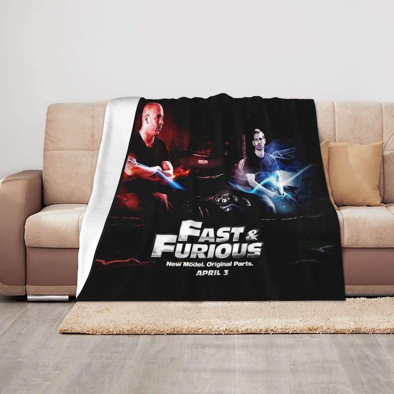 The Fast And The Furious Quilt Blanket Set with Personalized Name - Great for Bedroom Decor & Sofa - Image 4