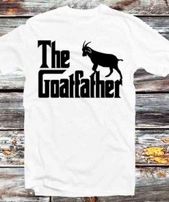 The Goatfather Goat Father Tee - Perfect Gift for Animal Lovers, Retro Cartoon Anime T-Shirt