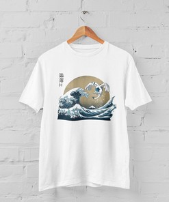 The Great Wave Japanese Anime Graphic Tee - Perfect Gift Idea for Fans