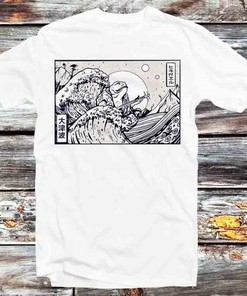 The Great Wave Off Kanagawa Tee - Guitar Frog And Toad Ideal Gift For Anime Fans