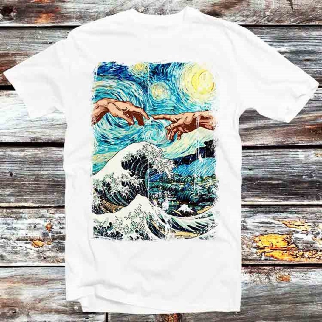 The Great Wave Off Kanagawa Tee - Vintage Retro Gift for Art Enthusiasts