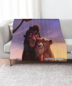 The Lion King II Simba's Pride Quilt Blanket Set with Personalized Name - Perfect for Home Decoration & Sofa