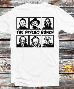 The Psycho Bunch Halloween Squad Vintage Retro Cool Anime T-Shirt - Perfect Gift Idea