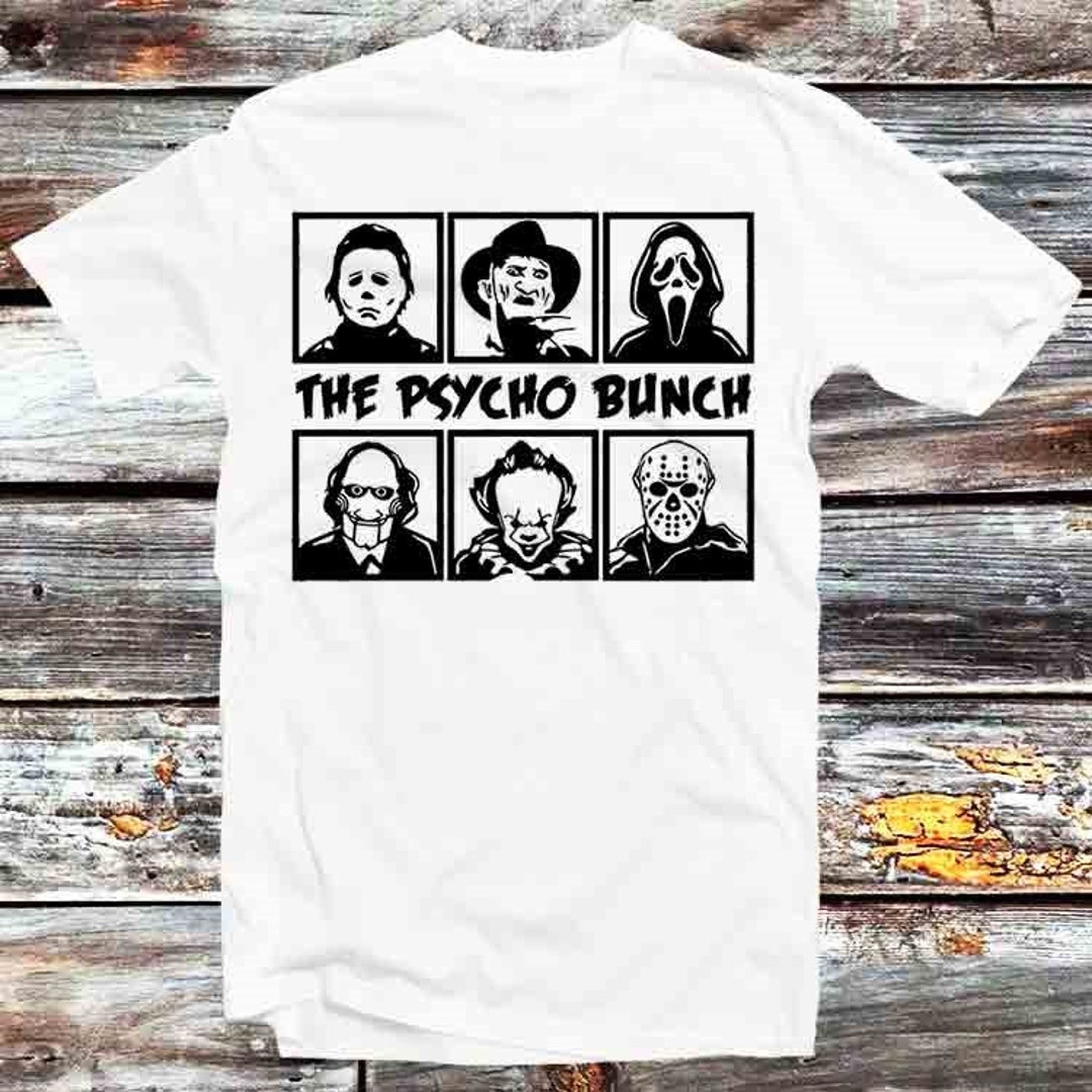 The Psycho Bunch Halloween Squad Vintage Retro Cool Anime T-Shirt - Perfect Gift Idea