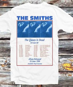 The Smiths US Tour 86 Queen is Dead T-Shirt - Retro Anime Tee for Fans of The Smiths and Anime