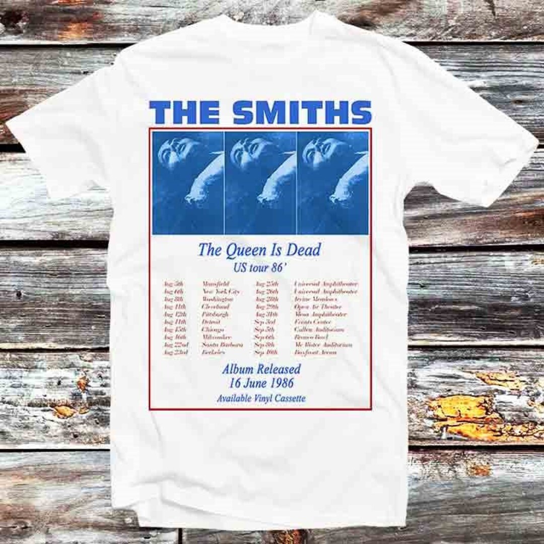 The Smiths US Tour 86 Queen is Dead T-Shirt - Retro Anime Tee for Fans of The Smiths and Anime