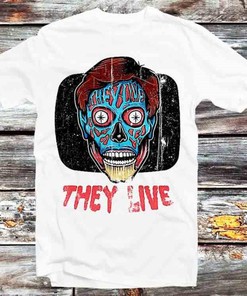 They Live Horror Movie Sci-Fi T-Shirt - Vintage Retro Cool Gift for Anime Fans