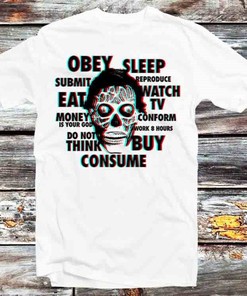 They Live Obey Sleep Consume Unisex Anime T-Shirt - Statement Maker and Movie Lover Gift