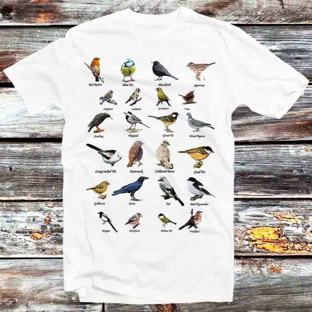 Tits Universe British Garden Birds Tee - Vintage Nature Gift for Birdwatchers