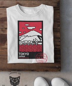 Tokyo Stamp Japan Culture Tee - Ramen Sushi Manga Anime Shirt for Fans & Lovers