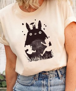 Totoro Shadow Style Unisex Tee - Studio Ghibli Lover Gift