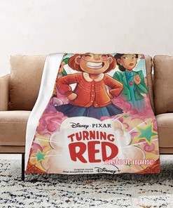Turning Red Personalized Quilt Blanket Set - Great for Sofa Blanket, Picnic, Family Gifts