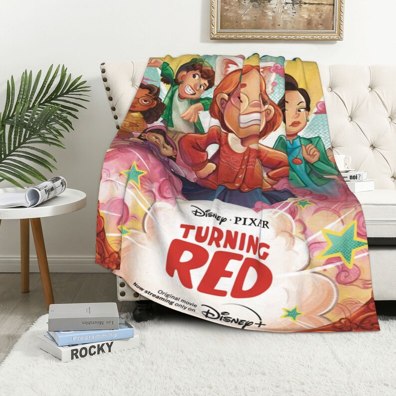 Turning Red Personalized Quilt Blanket Set - Great for Sofa Blanket, Picnic, Family Gifts - Image 3