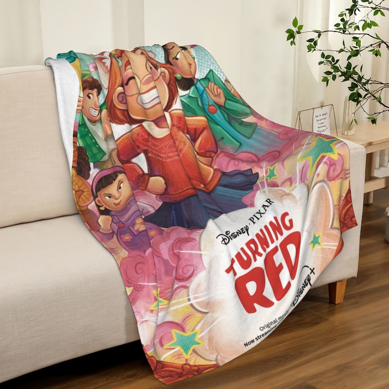 Turning Red Personalized Quilt Blanket Set - Great for Sofa Blanket, Picnic, Family Gifts - Image 4