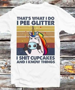 Unicorn Horse Madafakas Pew Pew Glitter Tee for Fantasy Lovers