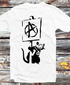 Unique Retro Banksy Rat Revolution Cool Anime T-Shirt - Perfect Gift
