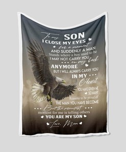 Unique To My Son Personalized Name Quilt Blanket - Great Gifts for Family, Home Decoration