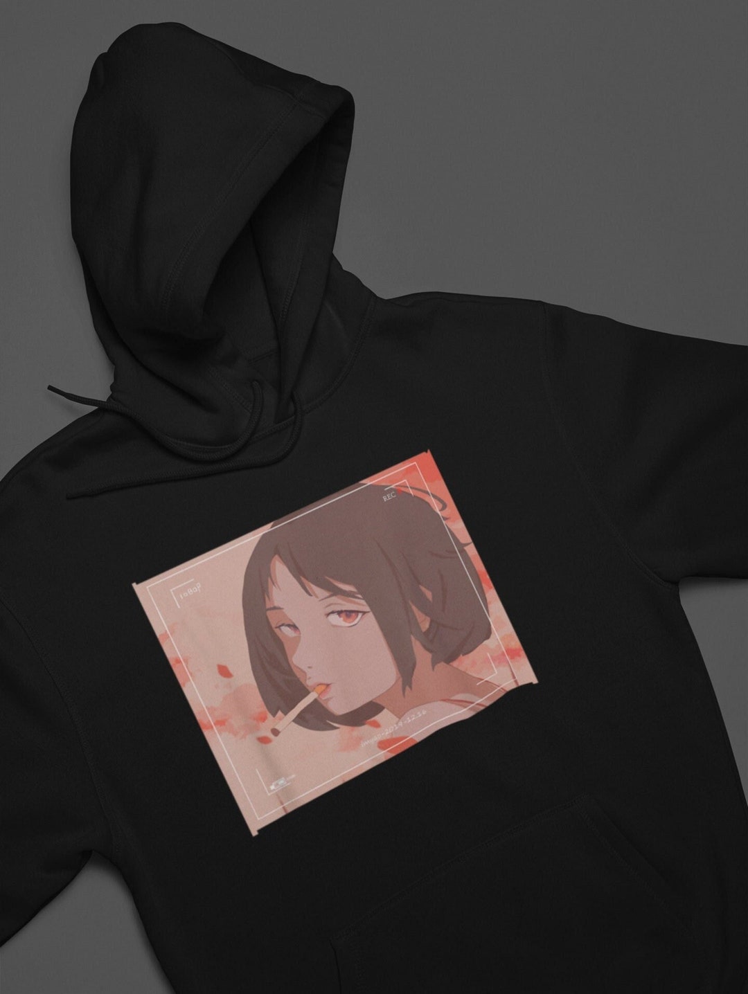 Unisex Aesthetic Anime Girl Sweatshirt - Waifu Japanese Lofi Sad Otaku Hoodie, Gift for Anime Fans and Lovers