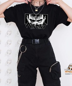 Unisex Anime Tshirt with Kawaii Anime Graphic Shirt and Guts Manga Tee