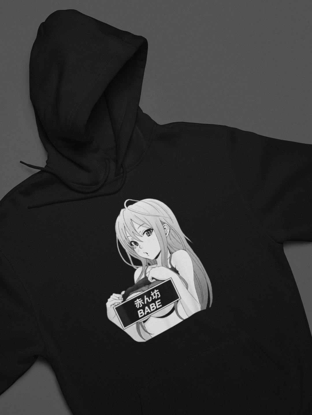 Unisex Babe Manga Aesthetic Sweatshirt Hentai Anime Vaporwave Hoodie 