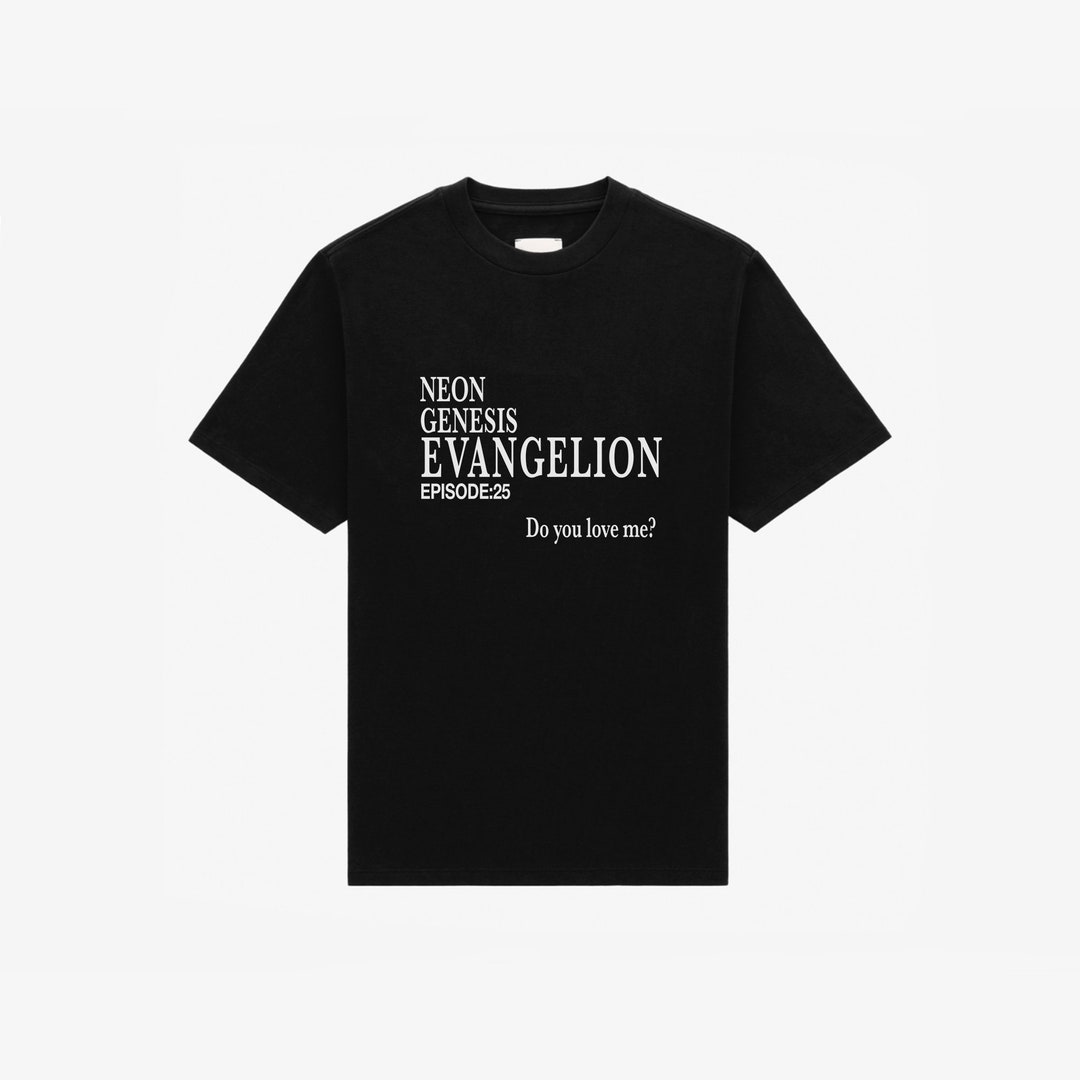 Unisex Black & White NGE Tee - Vintage Graphic T-shirt for Fans of Evangelion - High Quality Crewneck