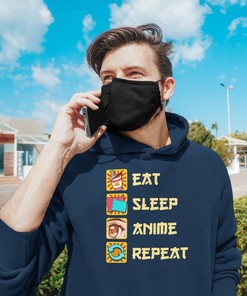 Unisex Eat Sleep Anime Repeat Sweatshirt - Japanese Anime Hoodie Lover Gift, Anime Hoodie, Anime Sweater, Anime Shirt