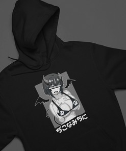 Unisex Hentai Waifu Material Sweatshirt - Aesthetic Anime Hoodie, Lewd Devil Hoodie, Gift for Anime Lovers