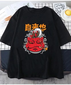 Unisex Manga Fans: Graphic Anime Tee, Cotton Washed Shirts, Japanese Shirt