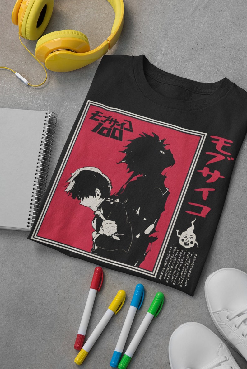 Unisex Mob Out of Body Experience Anime Shirt, Vintage Anime Tee - Image 2