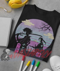 Unisex Samurai Silhouette Anime Shirt
