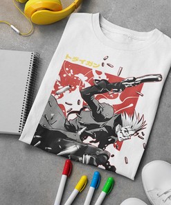 Unisex Stampede Manga Bullet Page Anime Gun Shirt