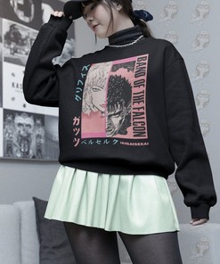 Unisex Sweater with Guts, Manga, and Aesthetic Design - Gothic Anime Clothing