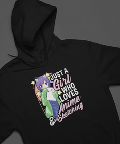 Unisex Teen Girl Anime Gift Sweatshirt - Just A Girl Who Loves Anime Pullover Hoodie