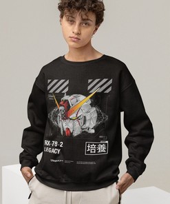 Unisex Vintage Sweatshirt for Gundam & Anime Lovers: Kawaii Aesthetic