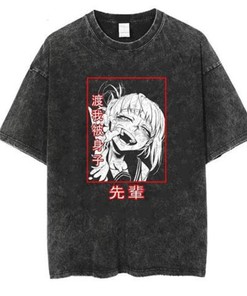 Unisex Washed-Out Tee with Manga Design, Vintage Anime T-Shirt, Cool Graphic Tees for Anime Fans, Ideal Gift