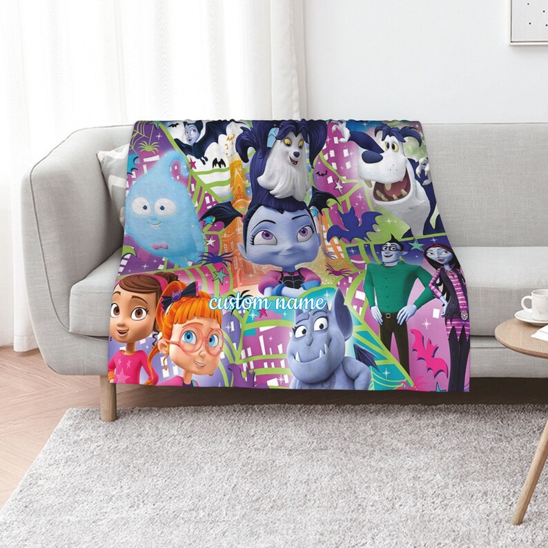 Vampirina Custom Name Quilt Blanket - Ideal for Kids Bedroom Decor and Sofa Blanket - Image 2