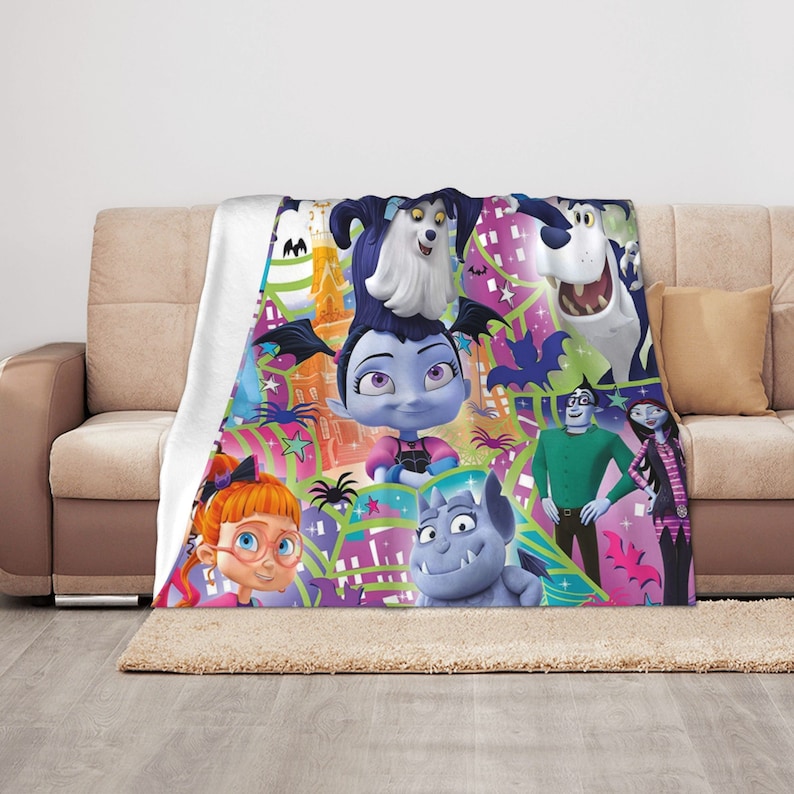 Vampirina Custom Name Quilt Blanket - Ideal for Kids Bedroom Decor and Sofa Blanket - Image 3