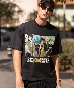 Vaporwave Soul Eater Tee: Unisex Shirt with Maka Albarn and Black Star - Gift for Anime Lovers
