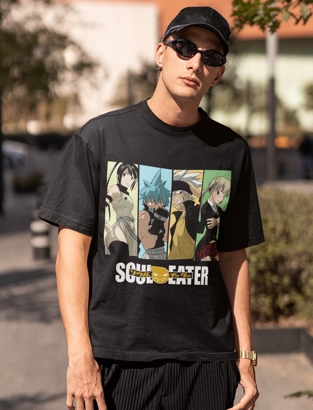 Vaporwave Soul Eater Tee: Unisex Shirt with Maka Albarn and Black Star - Gift for Anime Lovers