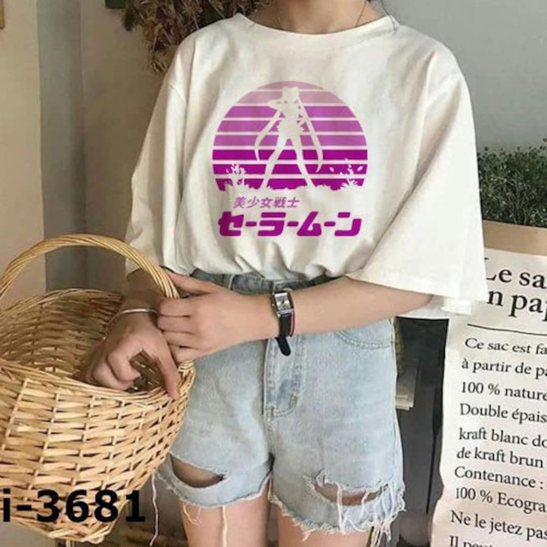 Vaporwave Synthwave Sailor Moon Fans 90s Tee