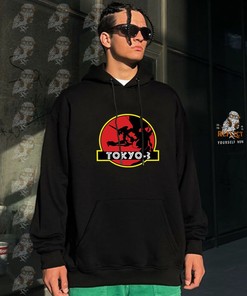 Vaporwave and Synthwave Design with Neon Genesis Evangelion Hoodie