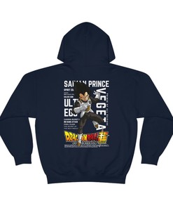 Vegeta Hoodie - Dragon Ball Anime Sweater, Sweatshirt, and Great Anime Gift Shirt for Him