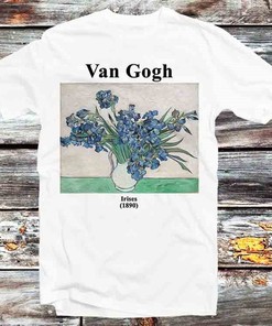 Vincent Van Gogh Irises Art Unisex Cartoon Anime Top - Vintage Retro Gift for Art Enthusiasts