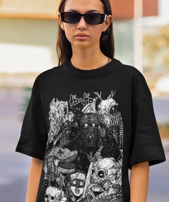 Vintage Chaos Metal Manga Tee - Unisex Anime Shirt with Shin Metal Poster Design, Aesthetic Clothing
