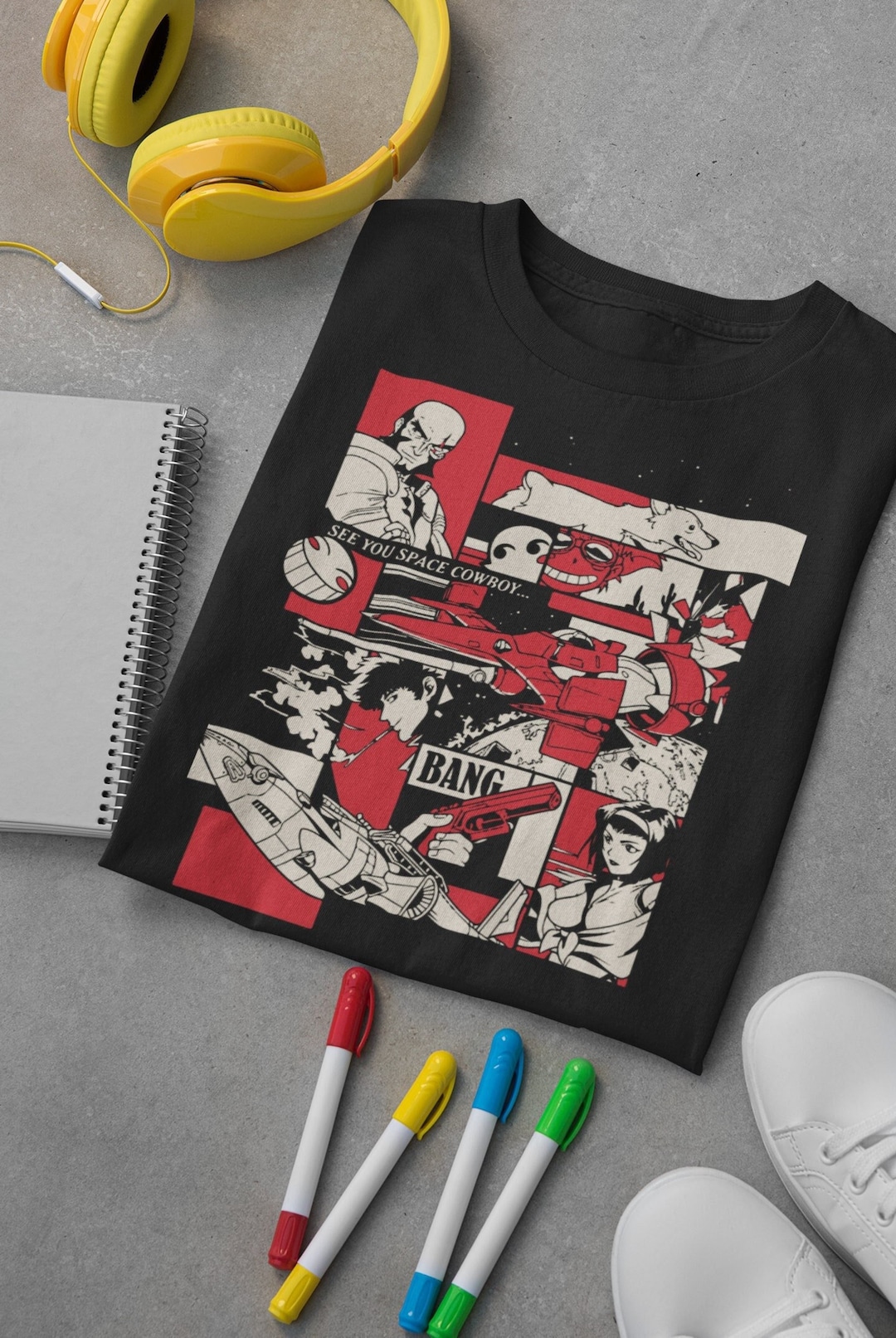 Vintage Cowboy Bebop - Unisex Outlaw Montage Hoodie - Great Anime Gift