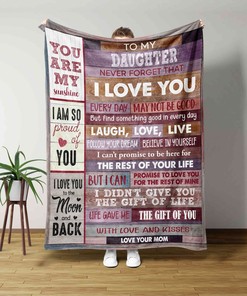 Vintage Personalized Quilt Blanket For Daughter - Great for Home Decoration