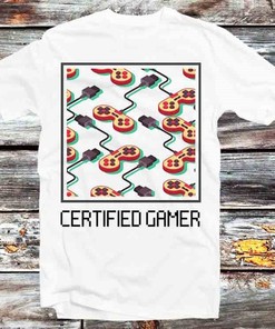 Vintage Retro Certified Gamer Console Online Gaming Tee - Cool Gift Idea for Anime Fans