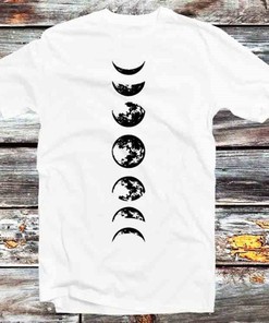 Vintage Retro Phases of The Moon Astrology Tee - Cool Gift Idea for Anime Fans